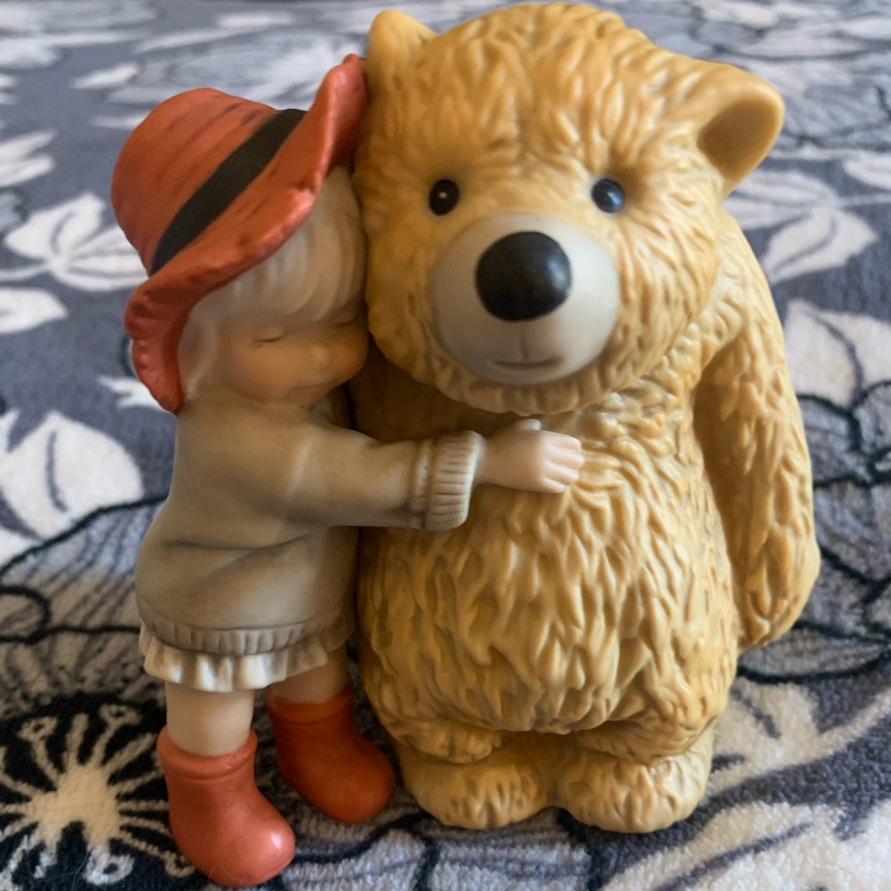 Adorable Figurine with Child and Bear